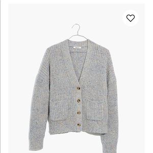 Madewell, xs, Speckled Ribbed Cardigan